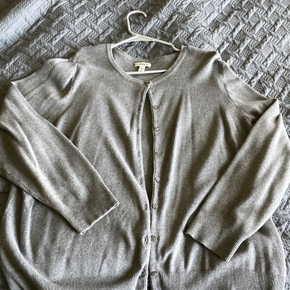 Gray cardigan